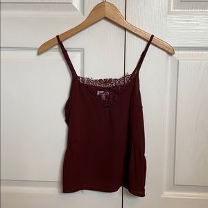 Maroon Sheer Blouse/Tank